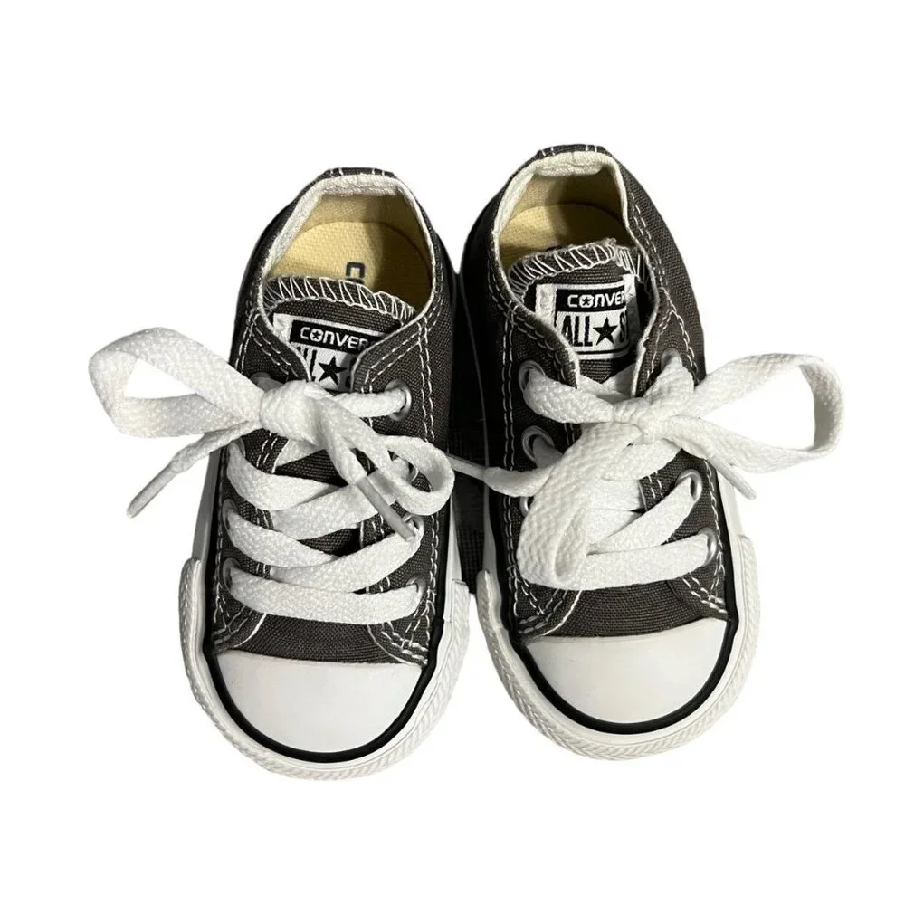 Converse All-Star Sz 4 Grey Canvas Sneakers